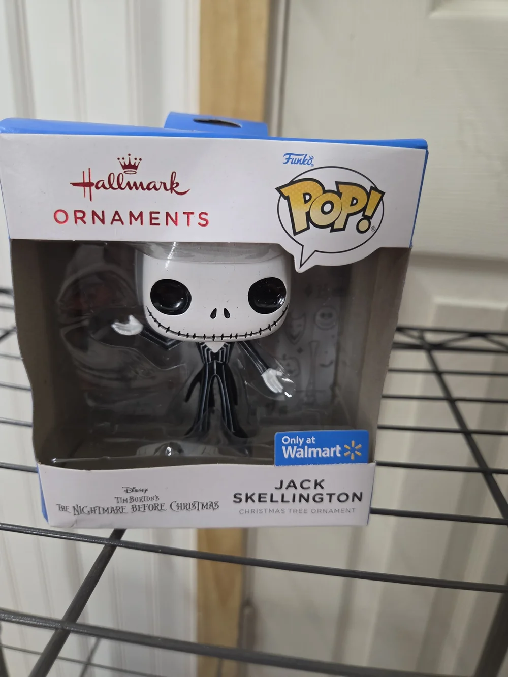 Hallmark Black and White Jack Skellington Funko Pop Ornament